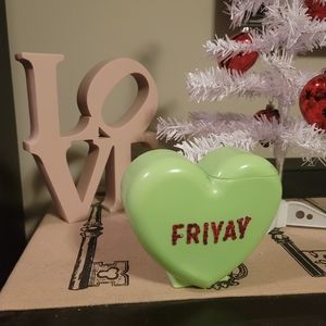 FriYay Conversation heart tumbler.